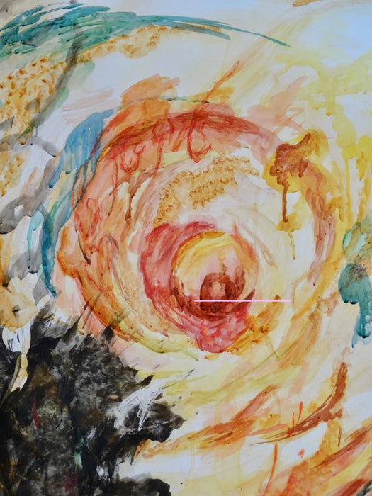 Original Large Water color painting on paper, 80" x 60", The Illuminating and Shadow,-EZ Jewelry and Decor