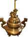 Antique Early 20th Century Large Solid Brass Foo Dog Incense Burner Stands 18 in Tall , Chinese Antique Burner.-EZ Jewelry and Decor