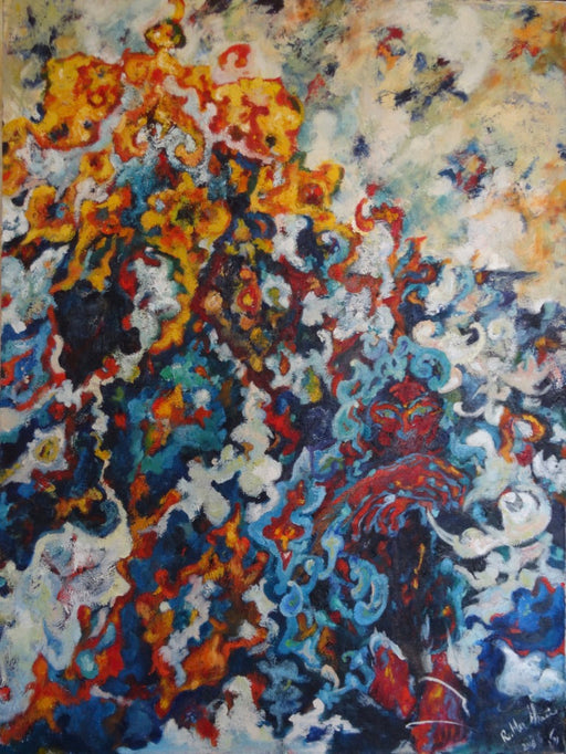 Roya Mansourkhani, I Don't Wanna Be Invisible, 4'x 3', Oil Painting-EZ Jewelry and Decor