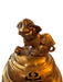 Antique Early 20th Century Large Solid Brass Foo Dog Incense Burner Stands 18 in Tall , Chinese Antique Burner.-EZ Jewelry and Decor
