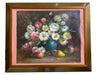 R. Wilcox, Flowers & Fruit. Framed Original Oil Painting, 28’ x 35”-EZ Jewelry and Decor