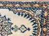 Persian Hand Knotted Small Rug- Nain Design, Wool & Silk accent, 24” x 15”-EZ Jewelry and Decor