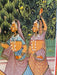 Lord Vishnu in Garden, Original Indian Miniature Art , 35" x 45"-EZ Jewelry and Decor