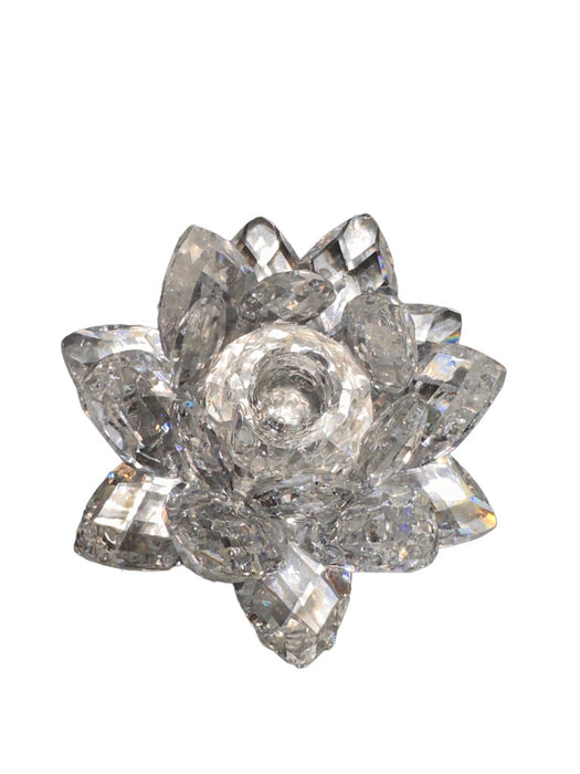 Vintage Swarovski Waterlily White Crystal Candle Holder (Small)2” x 3”-EZ Jewelry and Decor
