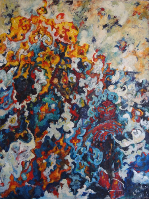 Roya Mansourkhani, I Don't Wanna Be Invisible, 4'x 3', Oil Painting-EZ Jewelry and Decor