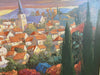 Max Hayslette, Village in The Sun, Oil Painting, 51” x 61”. Texture Print-EZ Jewelry and Decor