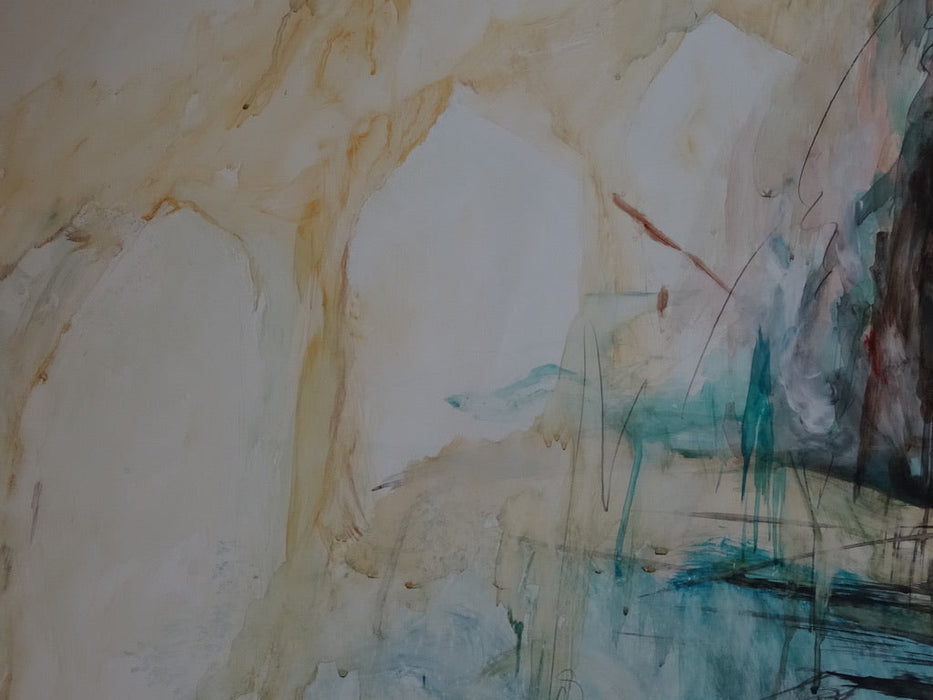 Mansourkhani Roya, Untitled, 2013 Water-mix media, 60’’x79.5’’, 2013-EZ Jewelry and Decor