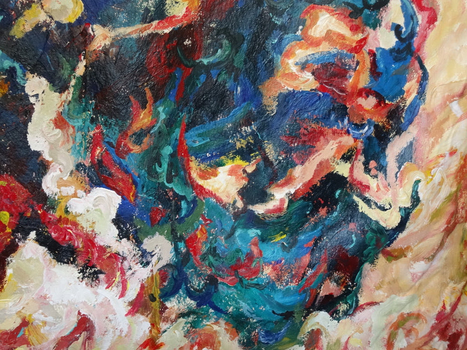 Coming Out, Original Abstract Acrylic Painting, 72” x 60” By Roya Mansourkhani.-EZ Jewelry and Decor