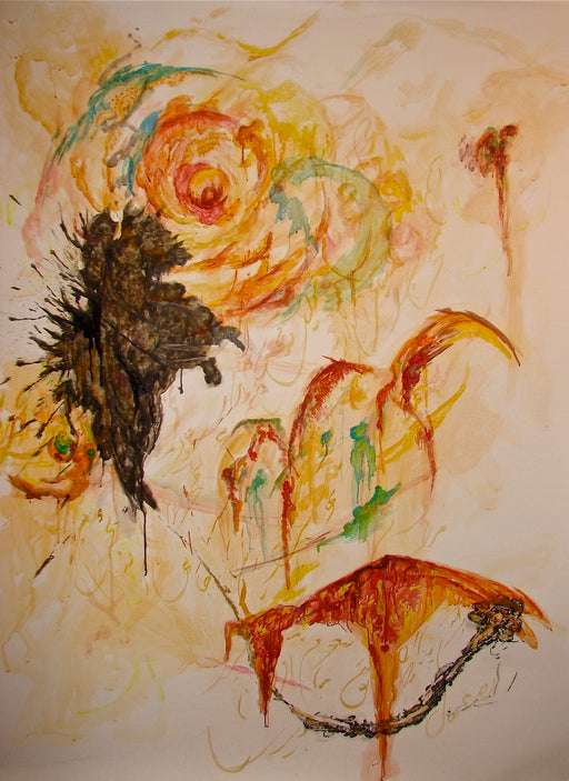 Original Large Water color painting on paper, 80" x 60", The Illuminating and Shadow,-EZ Jewelry and Decor