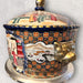 Vintage Chinese Porcelain Hand-painted Decorative Tureen with Lion Shape Handles. 11in x12in-EZ Jewelry and Decor