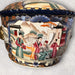 Vintage Chinese Porcelain Hand-painted Decorative Tureen with Lion Shape Handles. 11in x12in-EZ Jewelry and Decor