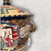 Vintage Chinese Porcelain Hand-painted Decorative Tureen with Lion Shape Handles. 11in x12in-EZ Jewelry and Decor