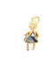 14K Gold Three People Pendants/Charm With Colored Gemstone . vintage-EZ Jewelry and Decor