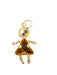 14K Gold Three People Pendants/Charm With Colored Gemstone . vintage-EZ Jewelry and Decor