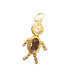 14K Gold Three People Pendants/Charm With Colored Gemstone . vintage-EZ Jewelry and Decor