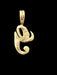 Charming G Letter Charm/ Pendant in14k Gold for Names Start with G.-EZ Jewelry and Decor
