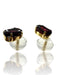Luxury 18K Gold,Purple/ Dark Red Garnet Stud Earrings, Small Gem Earrings-EZ Jewelry and Decor