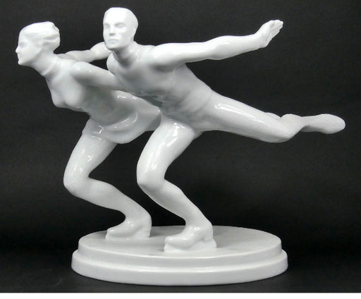 Retired Rare Herend "Olympic Sport: Ice Skaters"  Porcelain Figurine Vintage Hungarian porcelain sculpture  No. 5786-EZ Jewelry and Decor