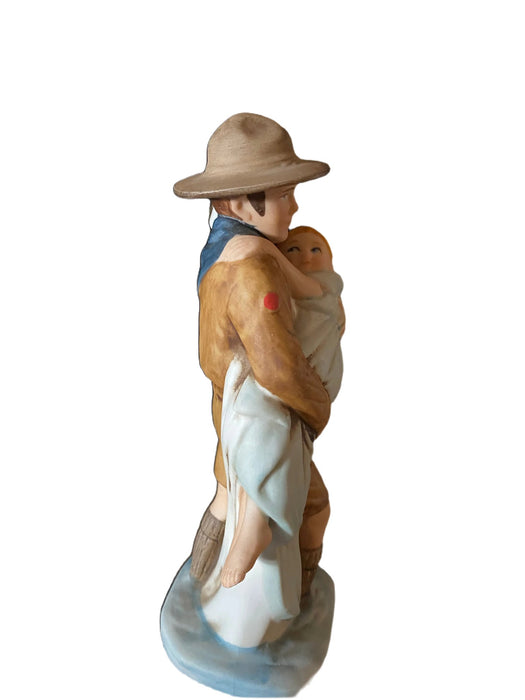 BOY SCOUTS OF AMERICA. "A SCOUT IS HELPFUL." NORMAN ROCKWELL PORCELAIN FIGURINE-EZ Jewelry and Decor