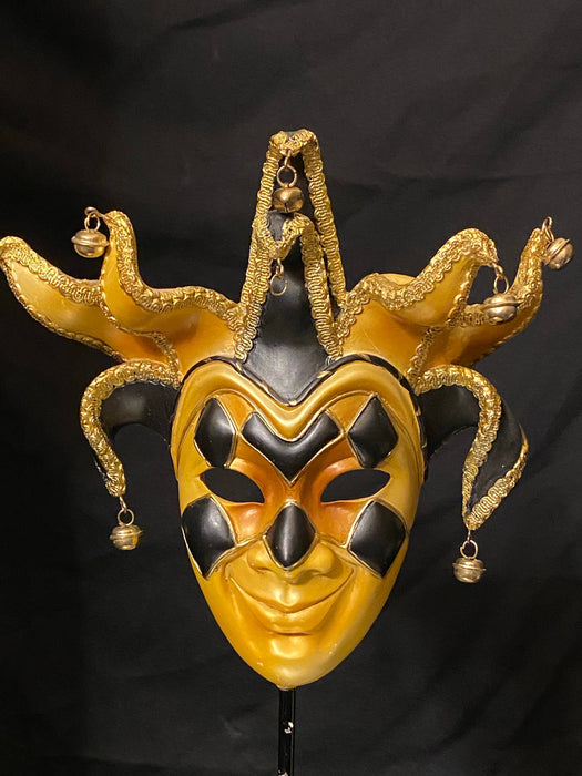 Vintage Porcelain Venetian Mask 13.5" on Stand-EZ Jewelry and Decor