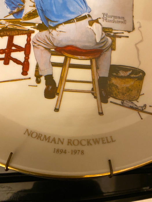 Norman Rockwell Collectable Plate., " Triple Self Portrait "-EZ Jewelry and Decor