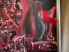 Abstract Framed Original Oil Painting by B. Jay. Red and Black. 40” x 30”-EZ Jewelry and Decor