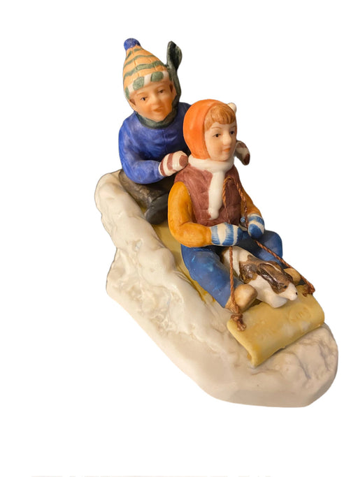 Vintage Norman Rockwell Figurine, "Downhill Racer" Figurine.-EZ Jewelry and Decor