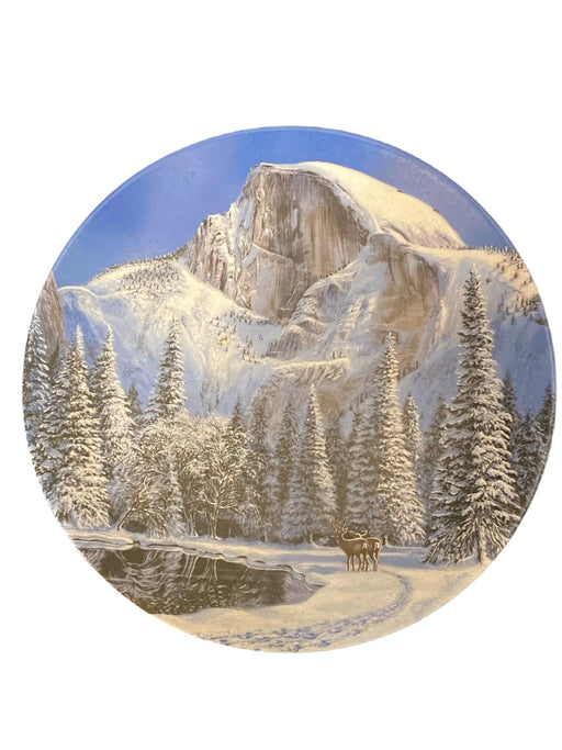 Vintage Fine China Plate, 1990 Bradford Exchange - W S George - Nature's Legacy Collection - "Blue Snow At Half Dome"  By Jean Sias,  Ltd Ed Collectible Plate 8.25”-EZ Jewelry and Decor