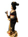 Ornate Japanese Geisha Doll on Wood Display, Hand Crafted. 13.5” x 7”-EZ Jewelry and Decor