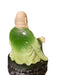 Artificial Jade Buddha, Green and Beige Fat Buddha, 9.5"-EZ Jewelry and Decor