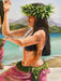 L. Beana, Tell Me a Story, Original Oil Painting.  24” x 20”, Hawaii Dance-EZ Jewelry and Decor