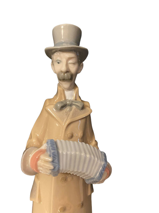 Vintage Lladró - Musician With Accordion, Porcelain Figurine Handmade In Spain, In Original Box , 7.8”-EZ Jewelry and Decor