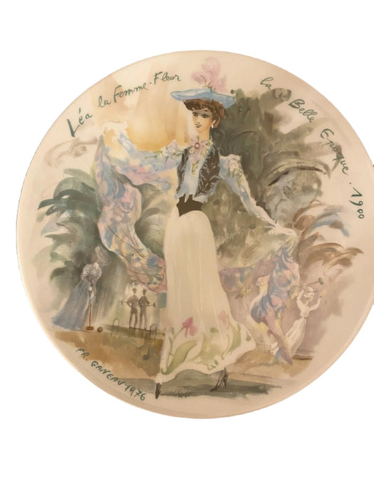 1977 Lea, la Femme Fleur. Les Femmes du Siecle - Women of the Century, Vintage Fine China Plate, 8.25”-EZ Jewelry and Decor