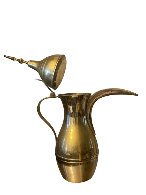 Vintage  Tall Middle Eastern Brass Pitcher with a Camel Engraving, 18.5” T-EZ Jewelry and Decor