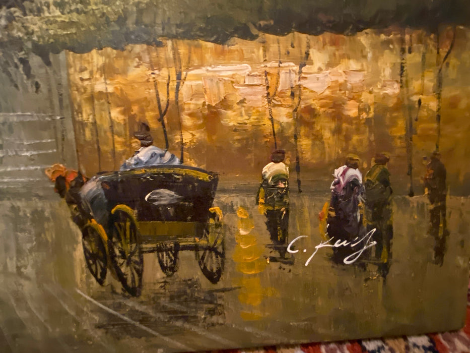 C. Kuij, Champs-Élysées, oil paining, 24”x36-EZ Jewelry and Decor