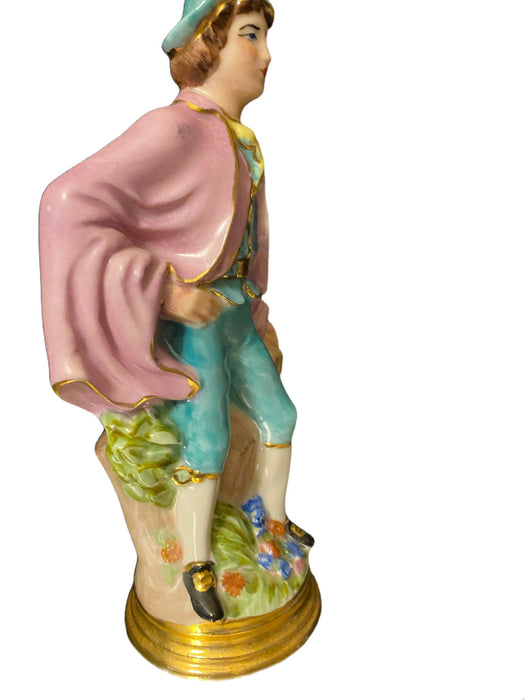 German Style Figurine , A Dutch man, Dresden Style Porcelain, 7.75”-EZ Jewelry and Decor