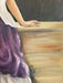 Original Oil Painting "Girl with Purple Hair" by L. Beana, Original Oil Painting. 28” x 22”-EZ Jewelry and Decor