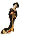 Ornate Japanese Geisha Doll on Wood Display, Hand Crafted. 13.5” x 7”-EZ Jewelry and Decor