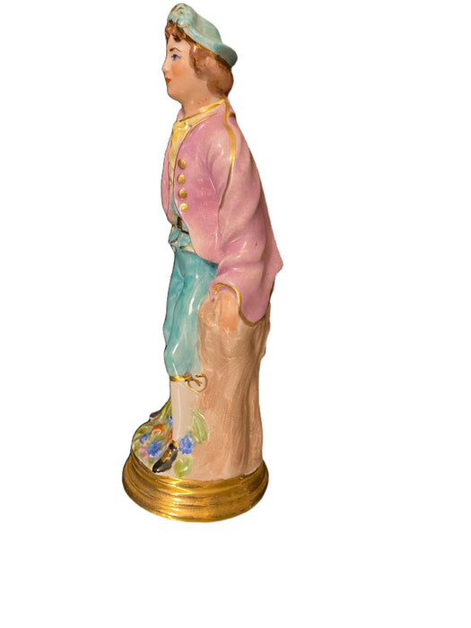 German Style Figurine , A Dutch man, Dresden Style Porcelain, 7.75”-EZ Jewelry and Decor