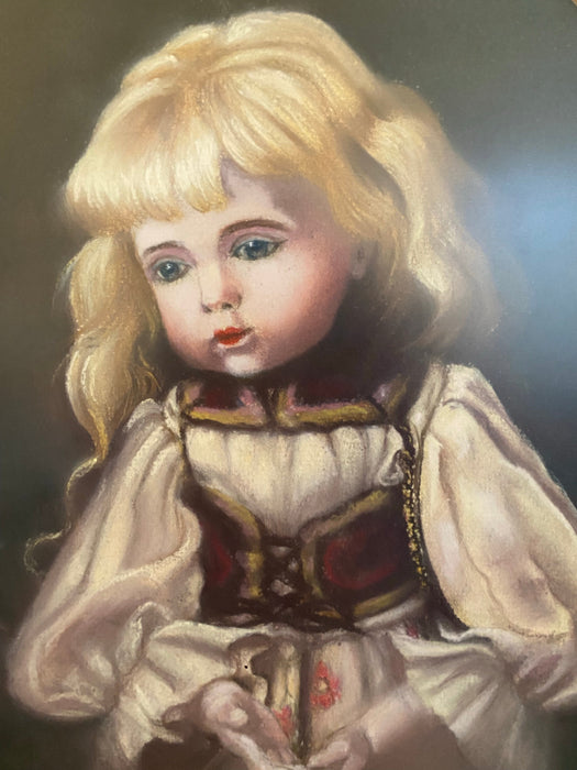 A. Kearnary, A Little Girl Framed Original Pastel Painting-EZ Jewelry and Decor