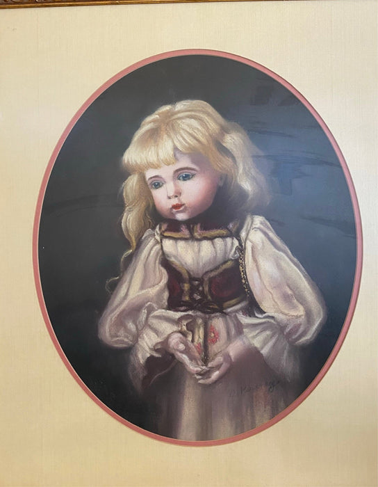 A. Kearnary, A Little Girl Framed Original Pastel Painting-EZ Jewelry and Decor