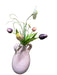 Pink Ceramic Vase with Artificial Flowers, Vase 9” T-EZ Jewelry and Decor