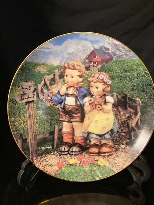 Vintage The Danbury Mint M J Hummel Plate- “ Little Companions” Collection- Country Crossroads-EZ Jewelry and Decor