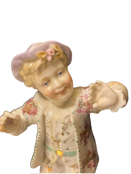 Antique Meissen Young Boy, 4.75”, Porcelain-EZ Jewelry and Decor