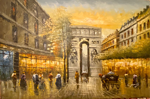 C. Kuij, Champs-Élysées, oil paining, 24”x36-EZ Jewelry and Decor