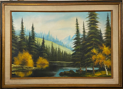 P. Gonzales, Framed Landscape Original Oil Painting. 31.5” x 41.5”-EZ Jewelry and Decor