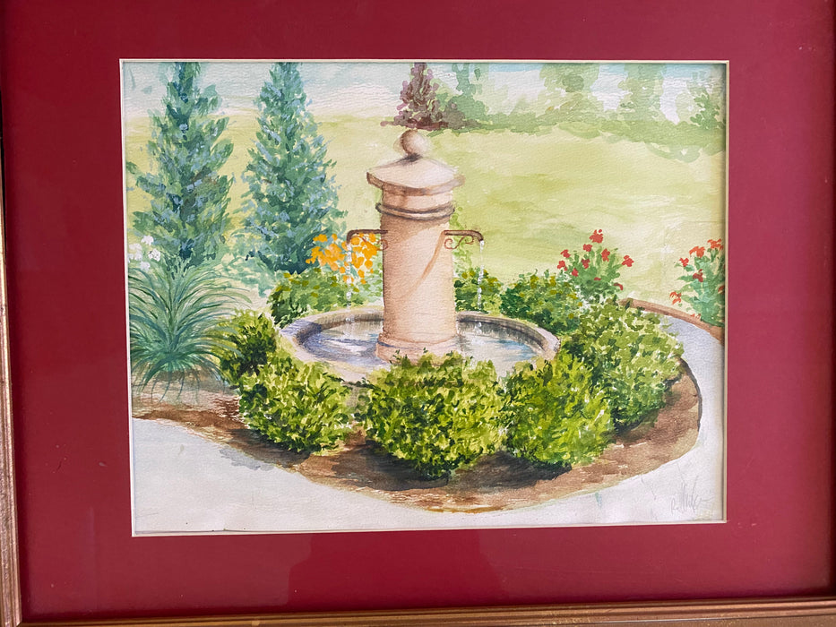 R. Mansourkhani, Spring, Framed Original Watercolor Painting, 21” x 17”-EZ Jewelry and Decor