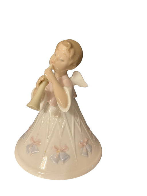 Vintage Lladró - Heavenly Flutist, Christmas Porcelain Ornament , Mint Condition In Original Box, 3.9”  -EZ Jewelry and Decor