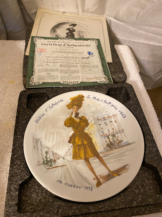 1978 Helene l'Intrepide, Les Femmes du Siecle - Women of the Century, Vintage Fine China Plate, 8.25”-EZ Jewelry and Decor