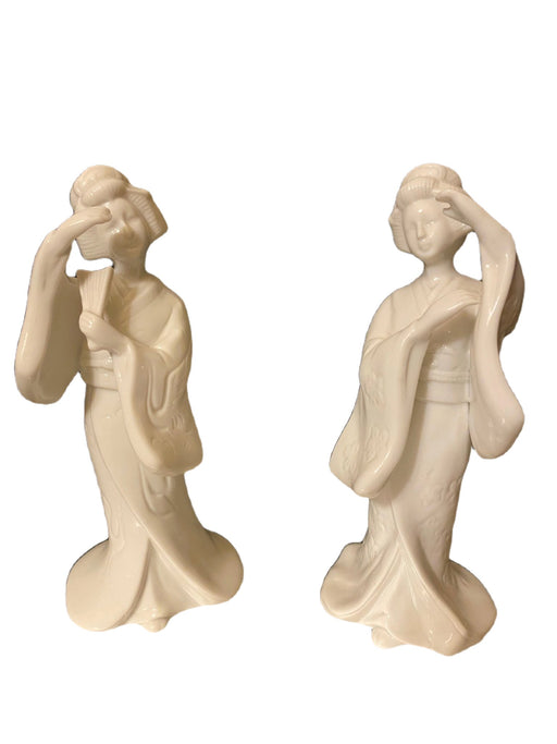 A pair of Homco Porcelain Geishas Dance . 7”.5-EZ Jewelry and Decor